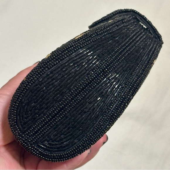 Inge Christopher Black Gold Beaded Sequin Shoulder/Crossbody Bag - Picture 6 of 12